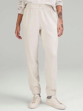 lululemon Brushed Softstrome Ribbed High-Rise Jogger - White Opal